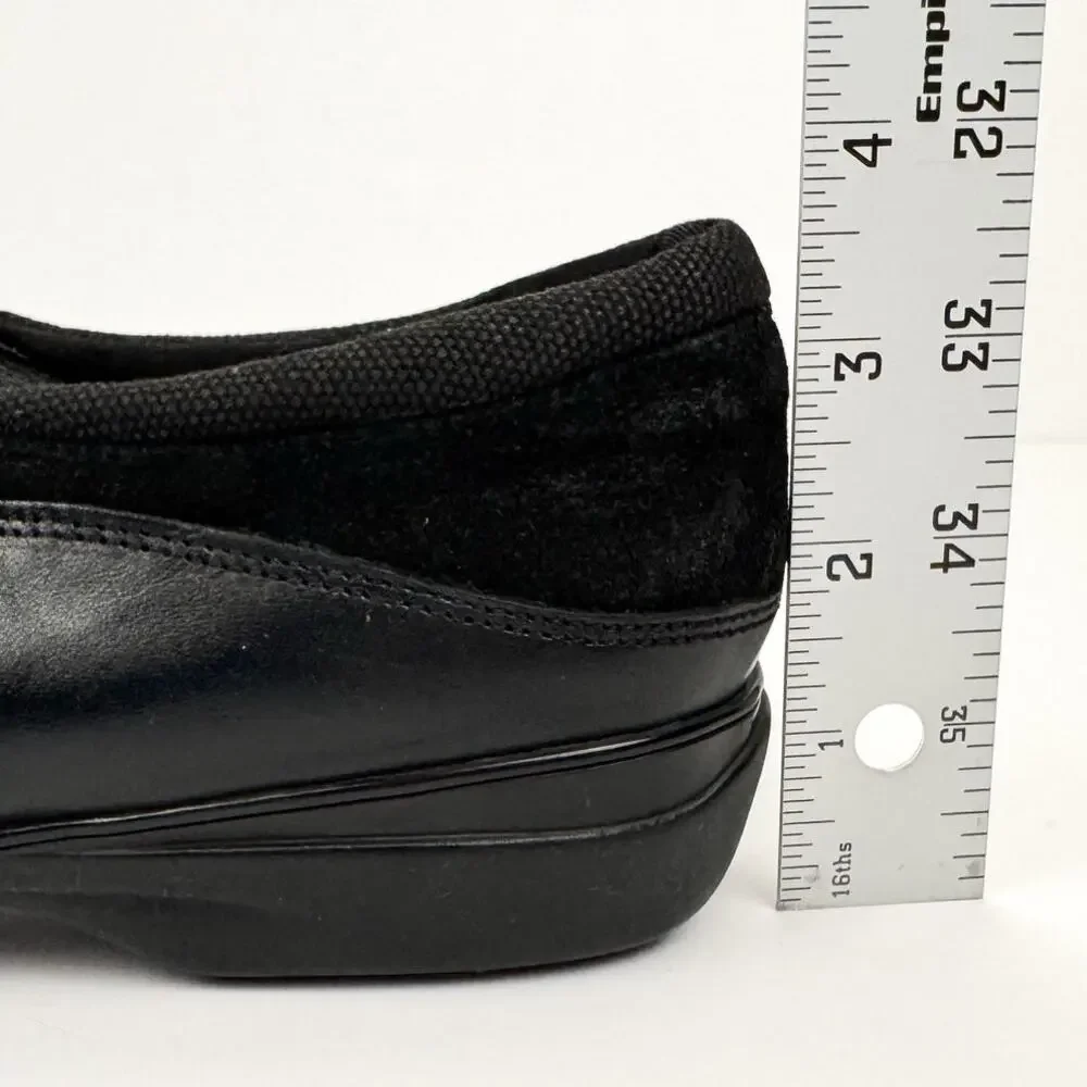 abeo Black Leather‎ Suede Orthotic Arch Support Mary Jane Comfort Shoe Sz 9.5